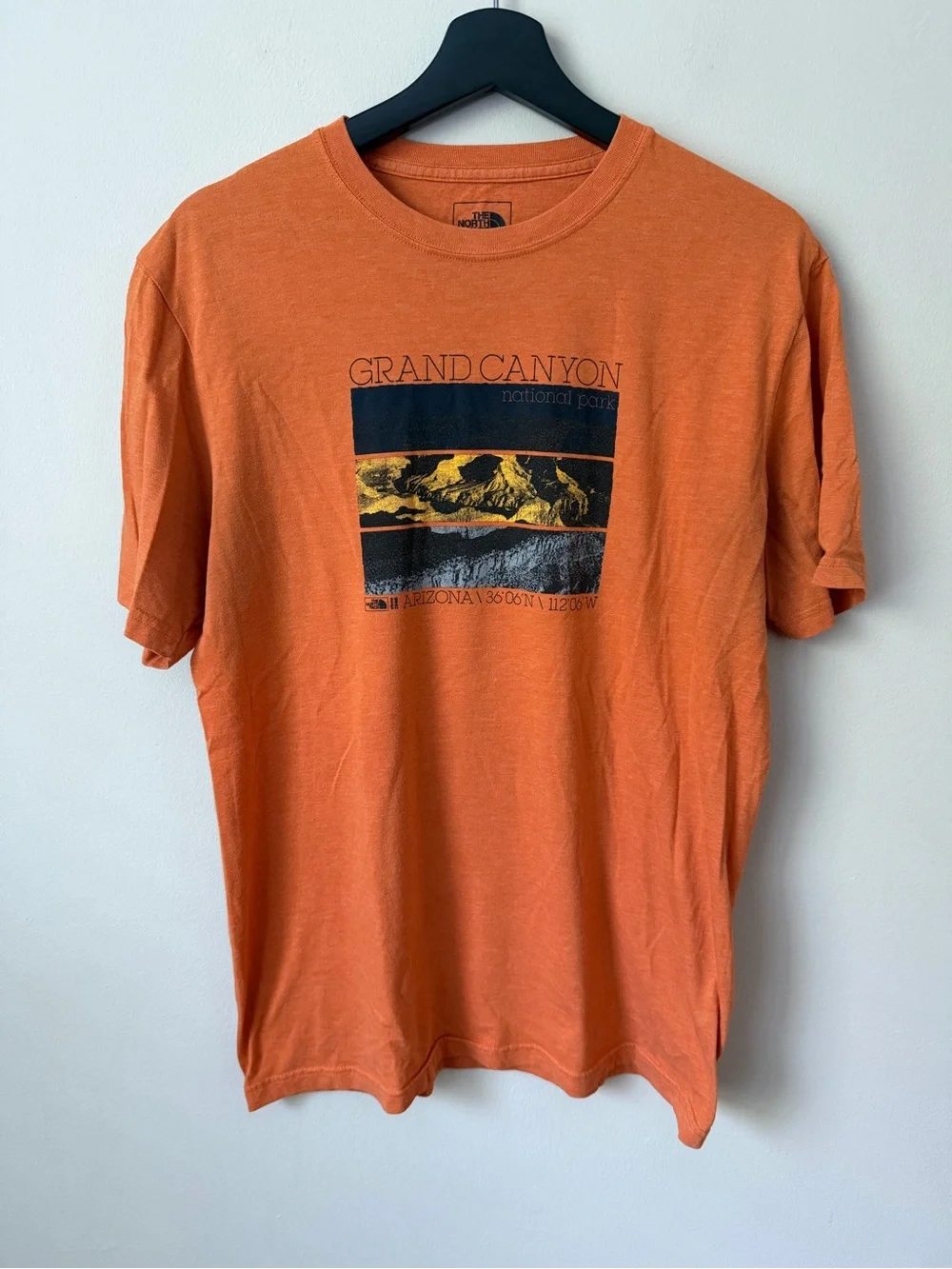 The North Face Grand Canyon National Park Graphic Tee Shirt Orange Rust Mens M